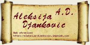 Aleksija Đanković vizit kartica